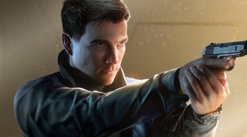 Young man in a dark jacket aims a handgun with both hands, focused on the target.