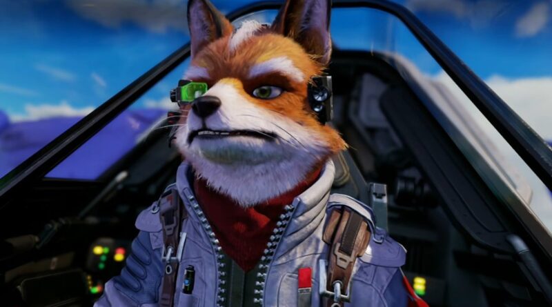 Anthropomorphic fox pilot in a blue flight suit, seated in a cockpit and looking ahead.