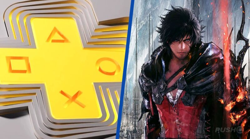 Split banner with yellow geometric shapes on the left and a dark-haired man in a red jacket surrounded by embers on the right.