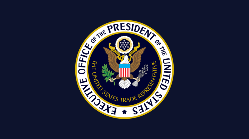 Circular seal of the President of the United States on a dark blue background, featuring the Great Seal and gold ring text.